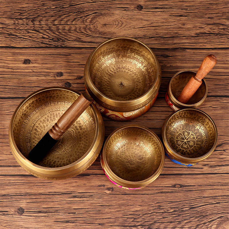 Tibetan Nepal Handmade Singing Bowls Set