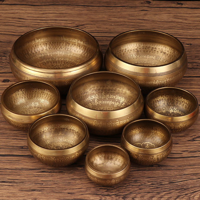Tibetan Nepal Handmade Singing Bowls Set
