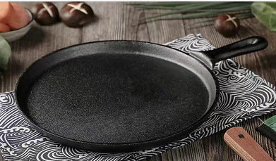 Cast iron skillets, cooking steaks.