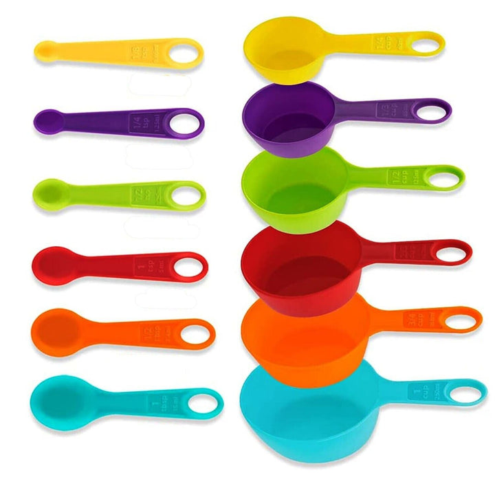 Multi-Color Measuring Cups And Spoons 